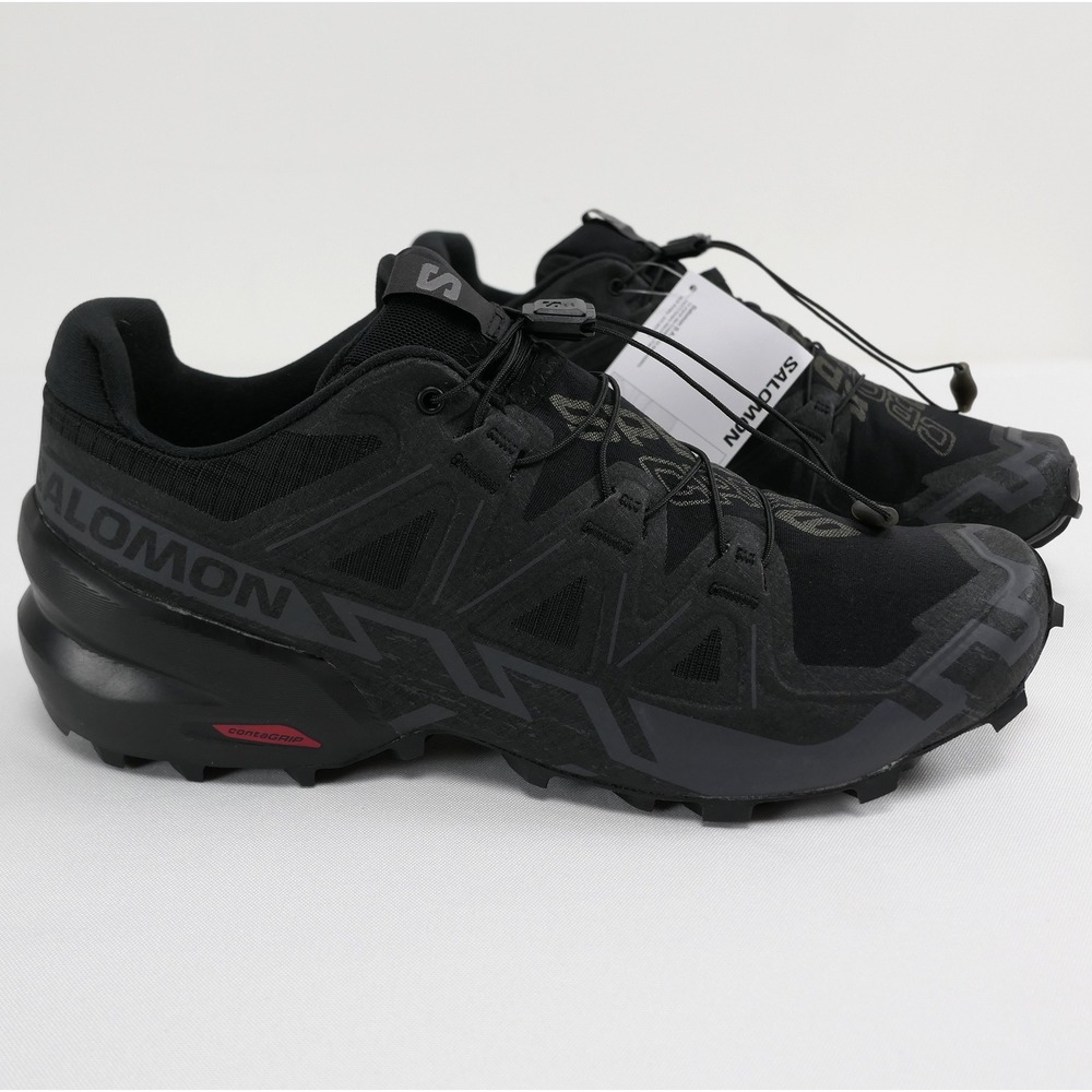 NEW! Salomon Speedcross 6 Mens size 10 Trail Running Shoes Black L41737900